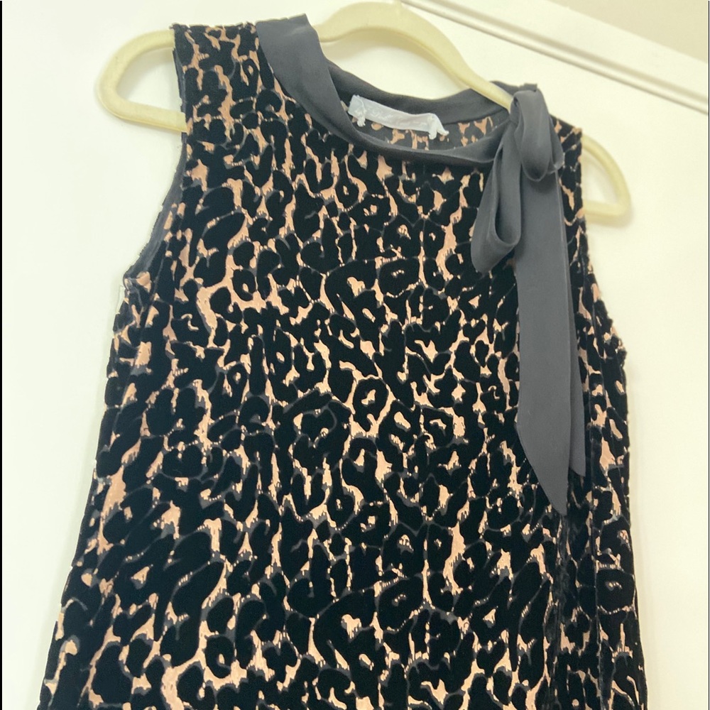 Velvet leopard blouse